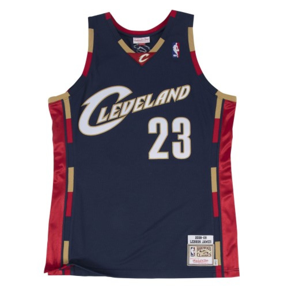 Men's Cleveland Cavaliers LeBron James #23 Throwback Navy 2008-09 Hardwood Classics Jersey-Pro Kit Vault | Brand New 26/27 Sports Jerseys